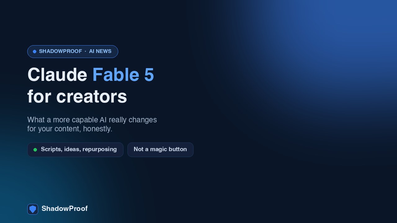 A creator at a desk planning short-form video clips and captions with an AI assistant